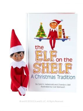 *Brand New * The Elf on the Shelf® Classic Red Boy Elf Doll with Book-Brown